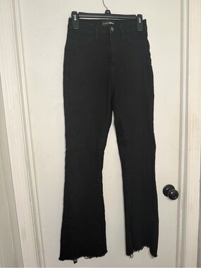 Fashion Nova Black High-Rise Flared Jeans
